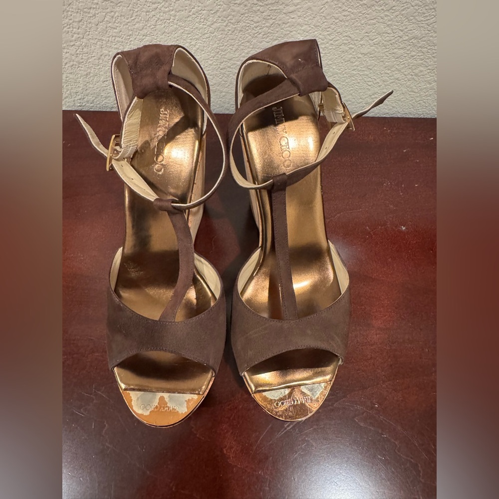 Jimmy Choo brown wedges size 40